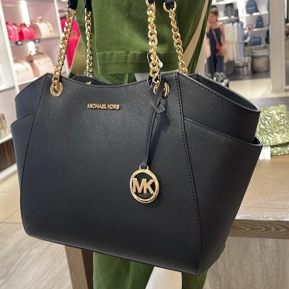 Michael Kors MICHAEL KORS 
Jet Set Lg Saffiano Leather Shoulder Tote
Black
NWT - Picture 4 of 16